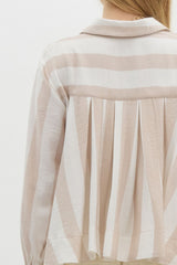 Taupe Pleated top