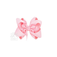 MULTI-LOOP GROSGRAIN BOW ON CLIP: 4.5" Large - 1.5" Ribbon on Alligator Clip