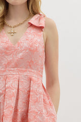 Coral Floral Dress