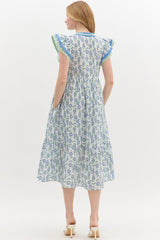 Mint floral dress