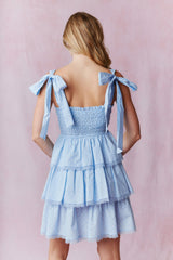 Shoulder tie with Lace trim Dress