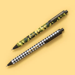 Camo + Gingham Gel Pen Set