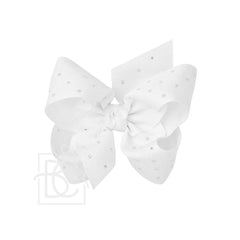 RHINESTONES GROSGRAIN BOW ON ALLIGATOR CLIP