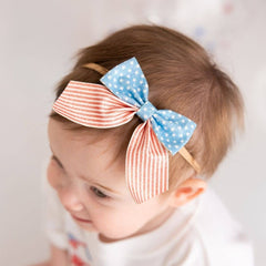 Patriotic Cutie Bow Baby Headband - Hair Bows - 4th of July