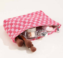 Spring Check Cosmetic Bag