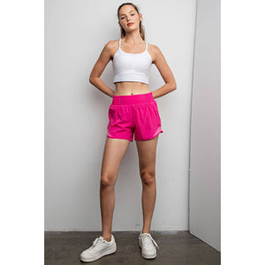 3INCH STRETCH WOVEN EXERCISE SHORTS WITH SIDE MESH DETAILS