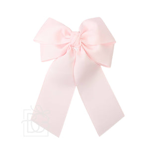 GROSGRAIN DOUBLE TAIL BOW ON ALLIGATOR CLIP