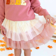 Boho Blush Petal Tutu - Kids Fall Tutu