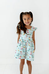 Macie Romper in Roller Girl