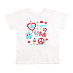 4th Of July Doodle Short Sleeve T-Shirt