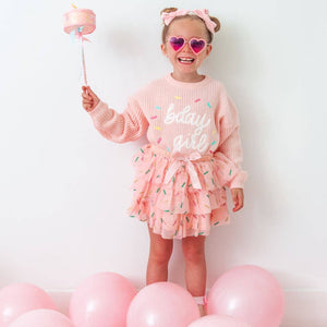 Birthday Girl Sprinkle Knit Sweater - Kids - Girls Clothes