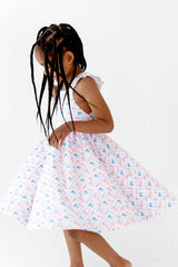 Rosita Dress in Patriotic Flags| Pocket Twirl Dress