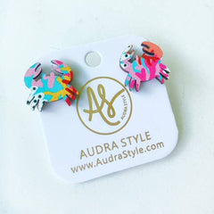 Aqua Reef Crab Stud