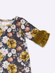 Golden Blossom Baby Romper