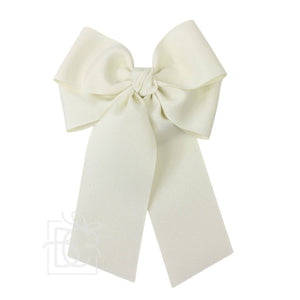 GROSGRAIN DOUBLE TAIL BOW ON ALLIGATOR CLIP