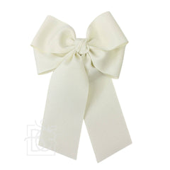 GROSGRAIN DOUBLE TAIL BOW ON ALLIGATOR CLIP