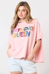 'Birthday Queen' Sequin Top