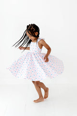 Rosita Dress in Patriotic Flags| Pocket Twirl Dress