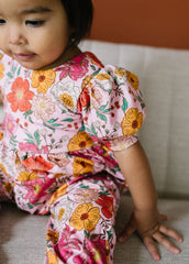 Rosie Romper in Autumn Garden