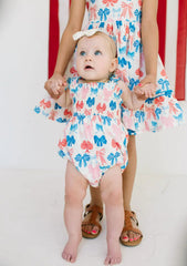 Maylen Poplin Bubble in Patriotic Bows