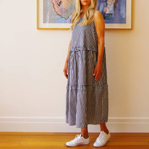 Rosie Sleeveless Cotton Gingham Dress