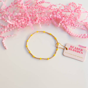 Yellow Dainty Poppi Bracelet: Extended 7.25 inch