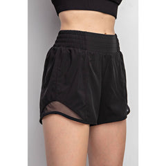 3INCH STRETCH WOVEN EXERCISE SHORTS WITH SIDE MESH DETAILS