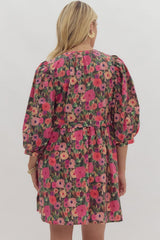 PINK FLORAL MULTI DRESS