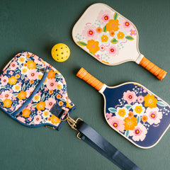 Pickleball Paddle - Bright + Bloomy Navy