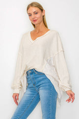 Mineral Wash Boho Paisley Top