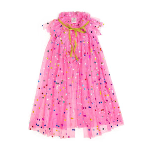 Raspberry Confetti Cape - Kids Dress Up Cape