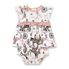 Baby Girl's On The Range Bamboo Bodysuit