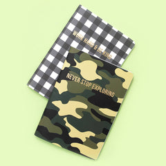 Camo + Gingham Notebook Set