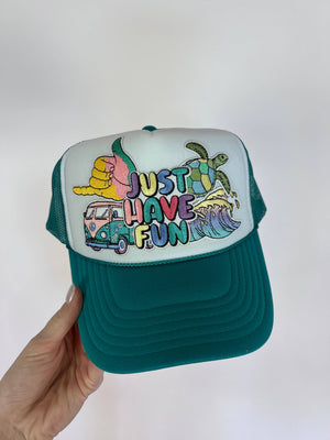 Just Have Fun Custom Patch Trucker Hat