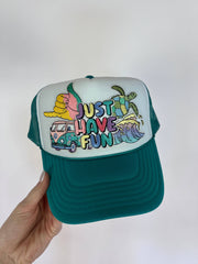Just Have Fun Custom Patch Trucker Hat