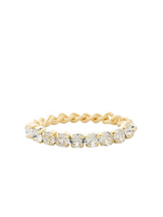 Crystal and Chain Stretch Bracelet - Clear