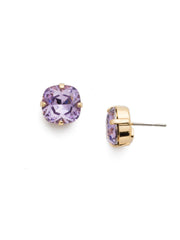 Halcyon Stud Earrings - Purple