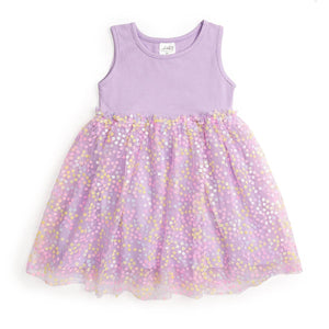 Lavender Confetti Flower Dress - Kids Easter Dress