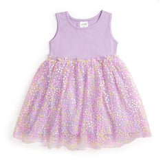 Lavender Confetti Flower Dress - Kids Easter Dress