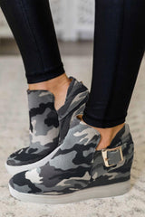 Camouflage Sneaker Wedge