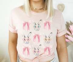 Coquette Tee Bunny and Bows Collage