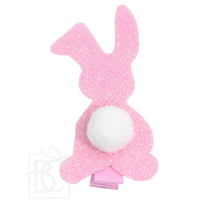 Glitter bunny on pinch clip