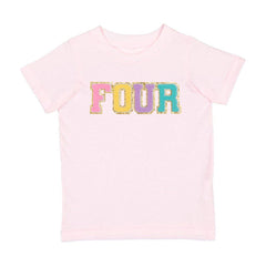 Fourth Birthday Patch Short Sleeve T-Shirt-4T