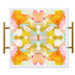 Marigold (Laura Park Designs) Acrylic Tray With Gold Handles